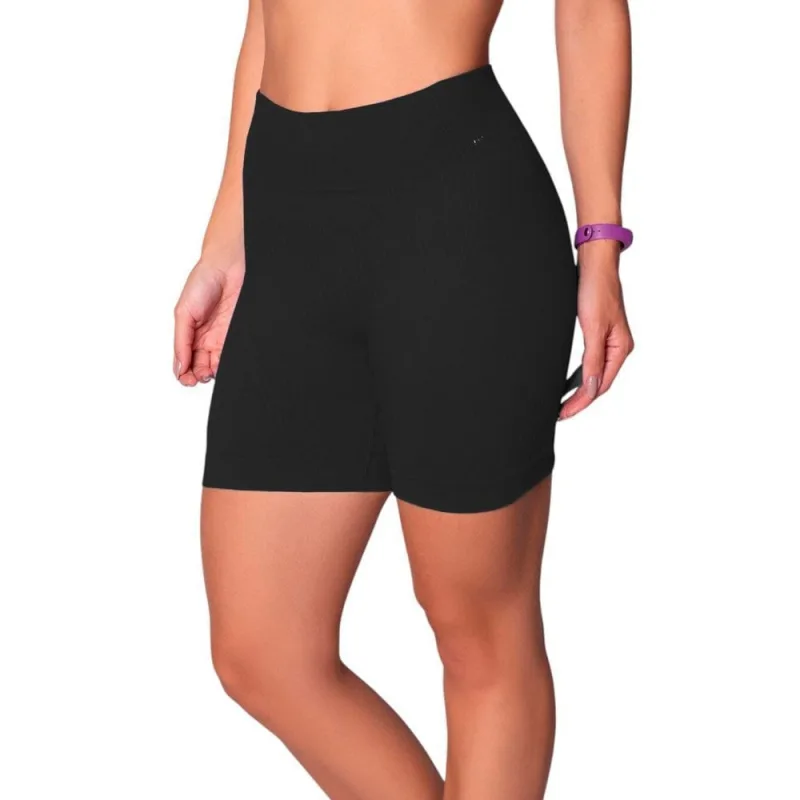 Short Selene Sem Costura Canelado Feminino - Selene - Moda