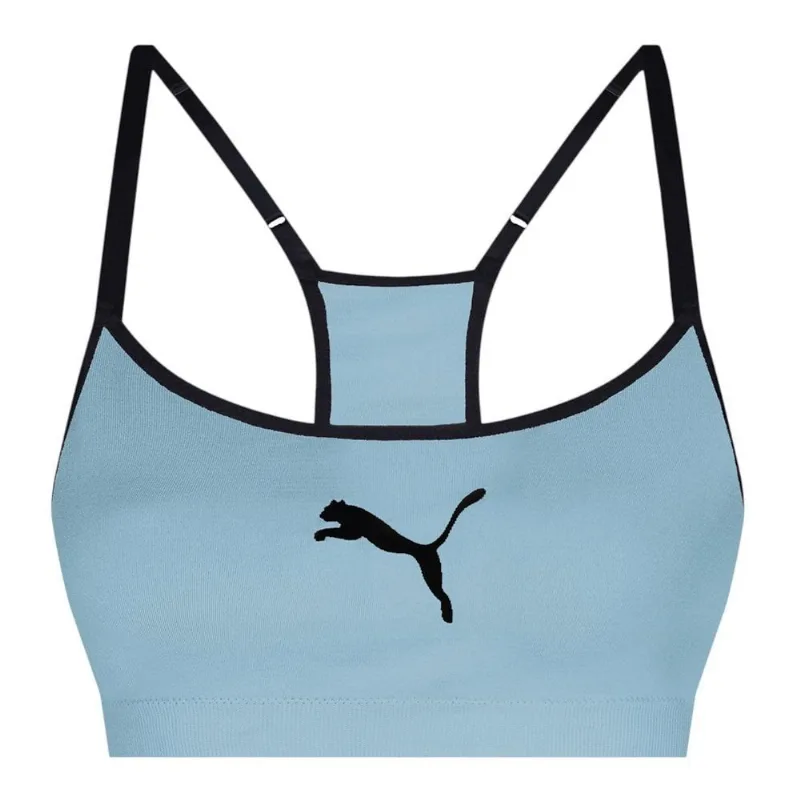 Top Puma Com Bojo Regulador Sem Costura Feminino M / Azul