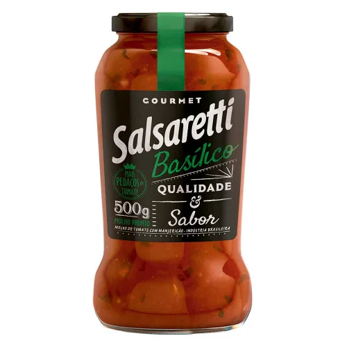 Molho De Tomate Basílico Salsaretti Gourmet Vidro 500g - TOMATE - Mercearia