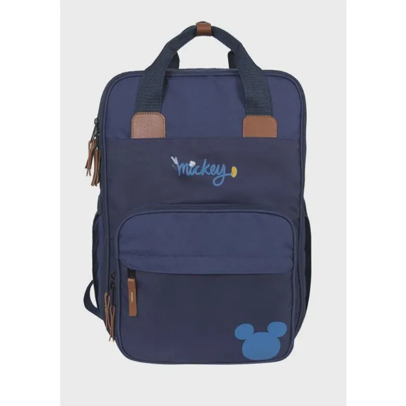 Mochila Maternidade Premium Decorada Mickey Azul com Trocador Babygo