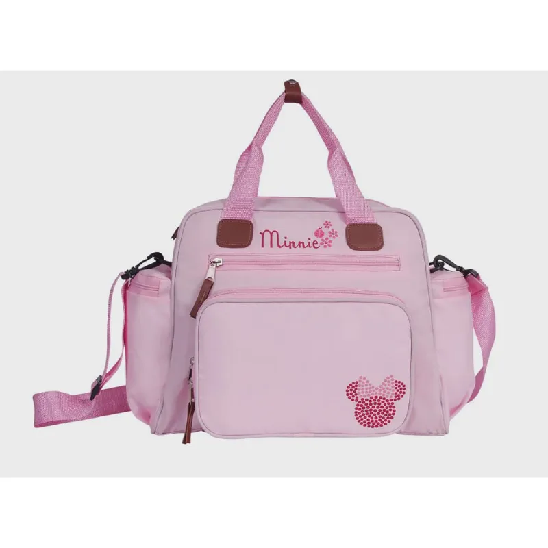 Sacola Maternidade Premium Decorada Minnie Rosa com Trocador Babygo