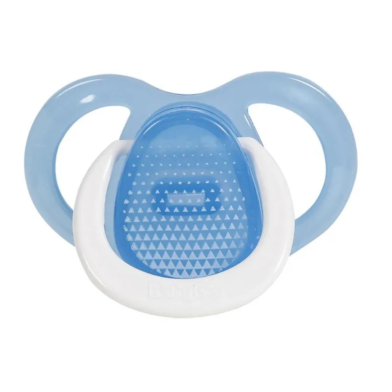 Chupeta T2 Azul Menino Bico de Silicone Ortodontico +6 Meses