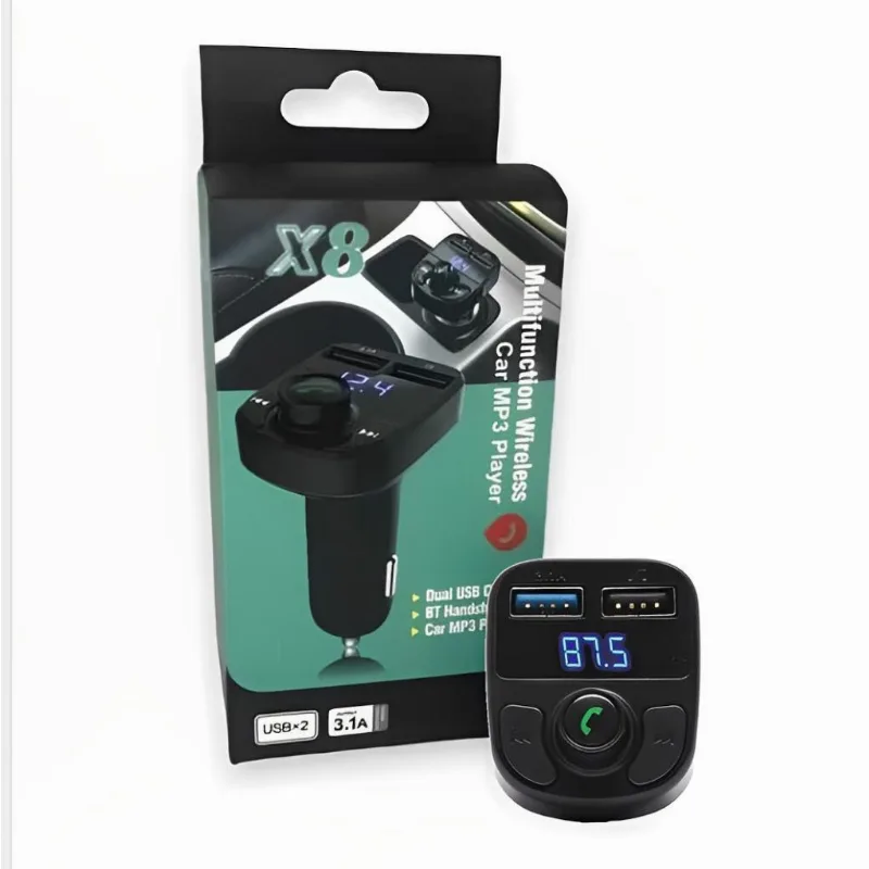 Carregador Carro Usb Multifunction Wireless Mp3 Player 3.1a