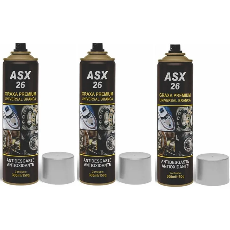 Kit 3 Graxa Premium Branca 300Ml/150G Specialmix - Asx26