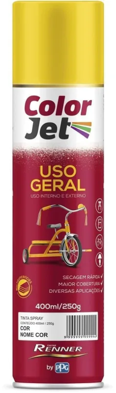 Tinta Spray Color Jet Uso Geral Verde Escuro 400ml - Tintas Renner