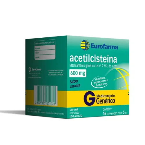 Acetilcisteina 600 Mg 1 G Ems Genérico - EMS GENÉRICO - Farmácia