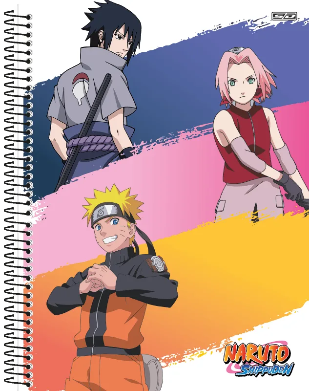 CADERNO UNIVERSITARIO NARUTO 1M CAPA DURA C/ 80 FOLHAS SORTIDO - Sao Domingos