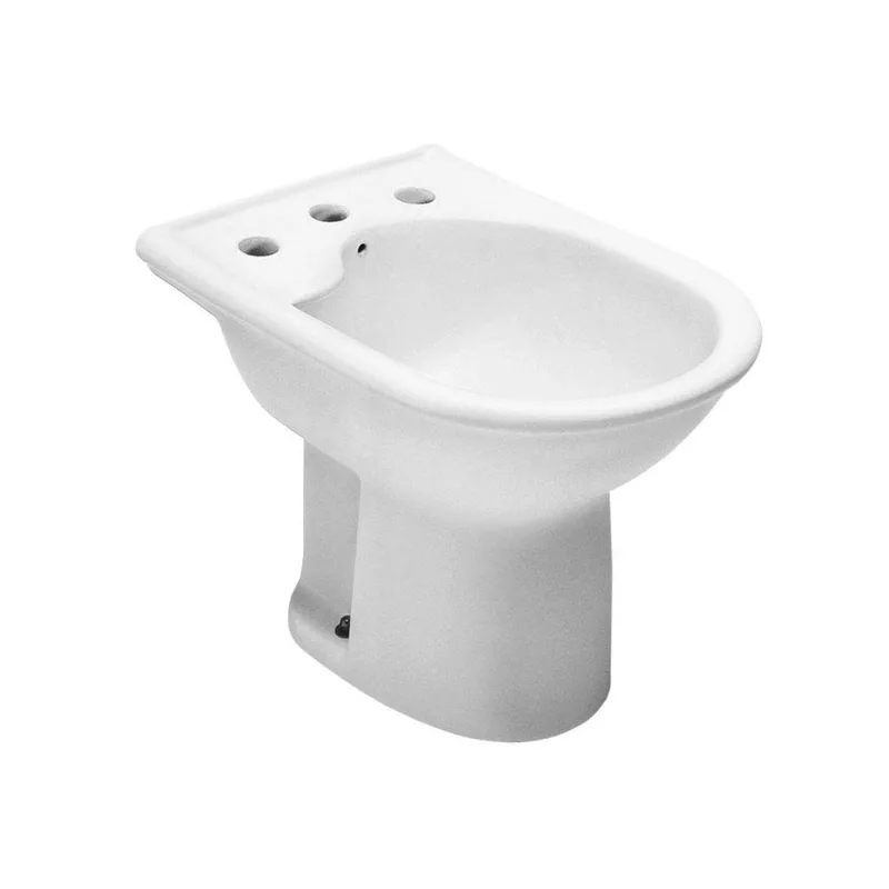 Bidê com 3 furos com ducha e com ladrão Calypso branco Incepa
