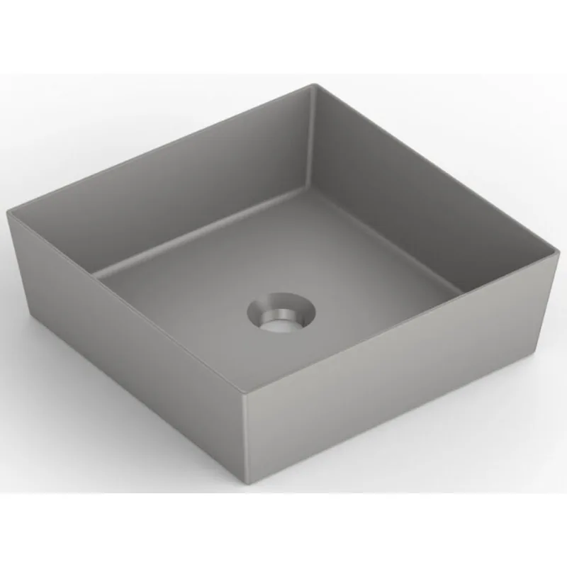 Cuba de Apoio Platinum Quadrada s/ Mesa 380x380mm Gris Roca