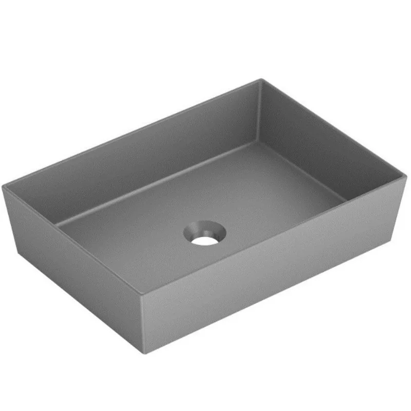 Cuba de Apoio Platinum Redonda s/ Mesa 510x360mm Gris Roca