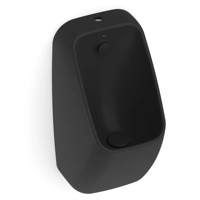 Mictório Rimless Entrada Superior Proton Square Matte Black Roca