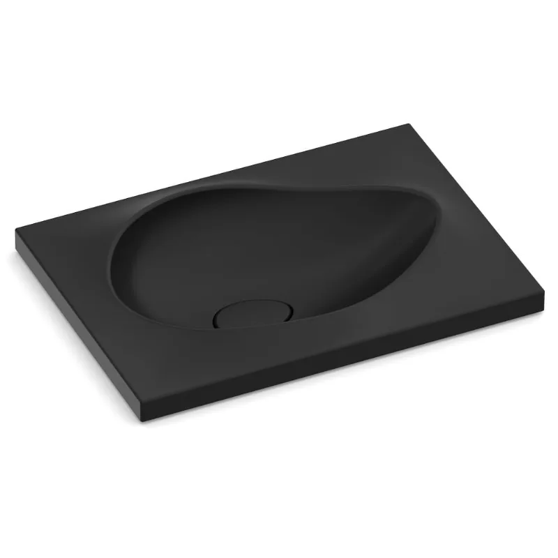 Cuba De Sobrepor 62X450 Ruy Ohtake Preto Matte Black Roca