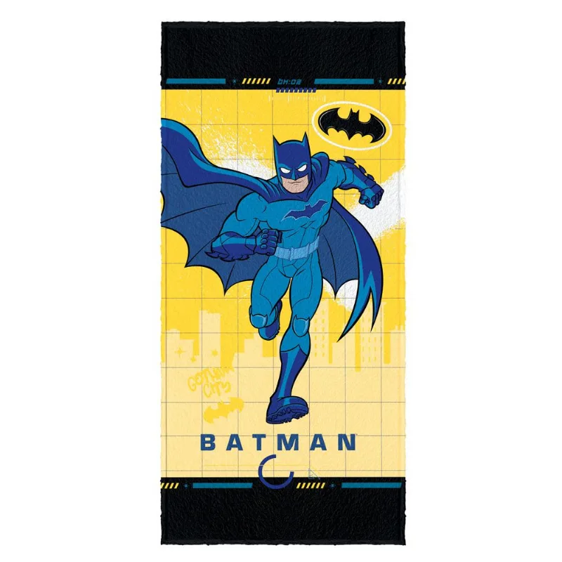Toalha De Banho Felpuda Estampada Batman 0,60cm X 1,20m