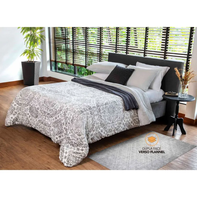 Coberdrom Casal Dupla Face Estampada Alba 2,00m X 2,20m