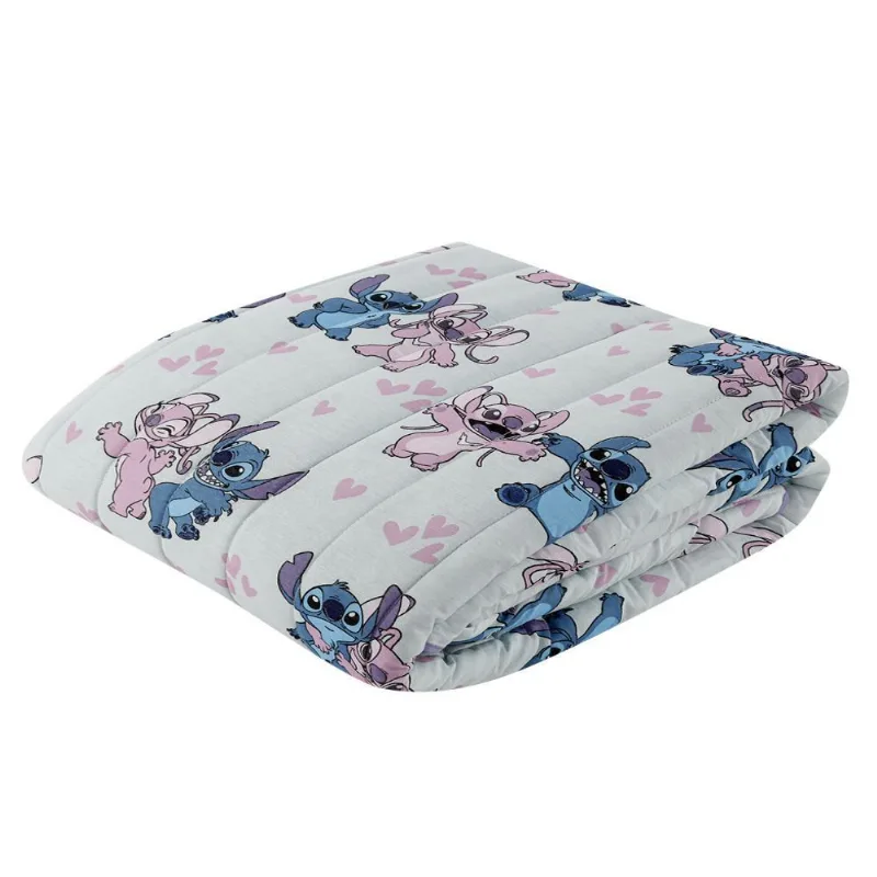 Colcha Solteiro Infantil Divertida Dupla Face Lepper - Stitch