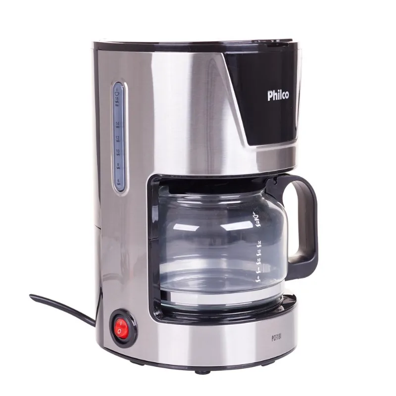 Cafeteira Elétrica 18 Xícaras Philco PCF18I Inox Preta 127V