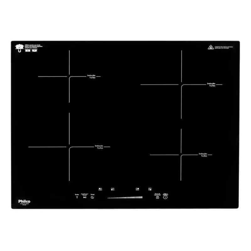 Cooktop 4 Bocas de Indução Philco PCT40P Preto 220V