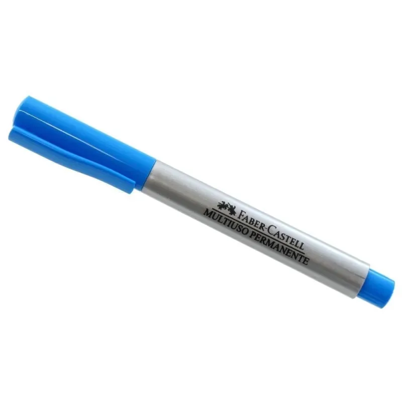 MARCADOR PERMANENTE 1.0MM AZUL METAL - Faber Castell