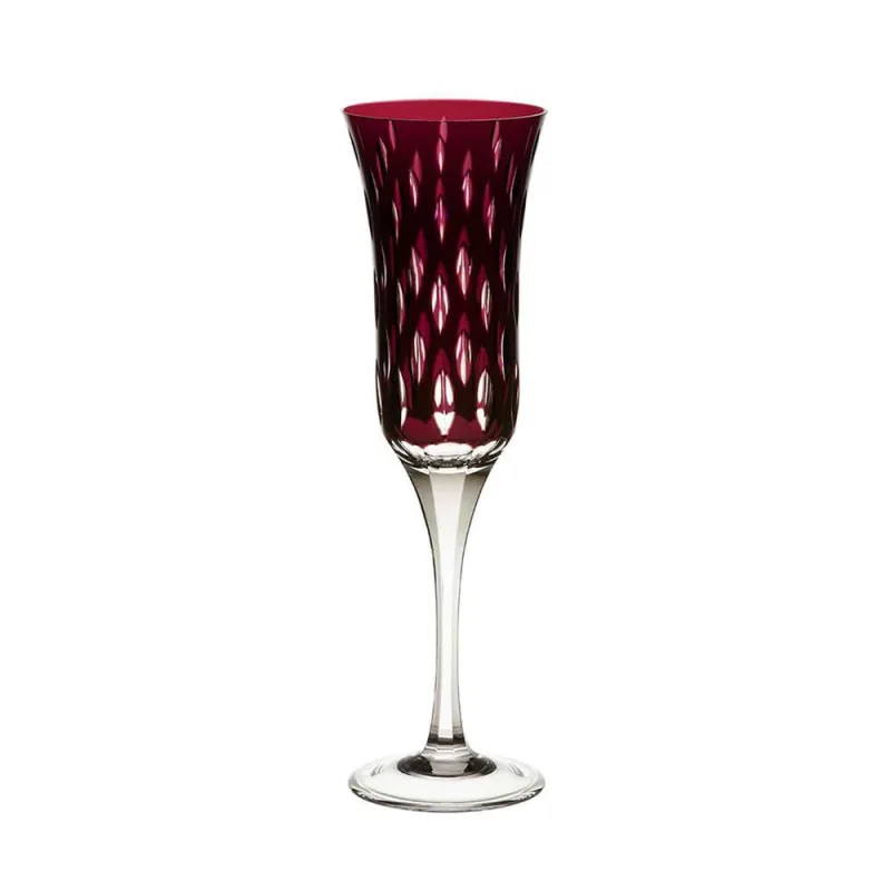 Taça de champagne em cristal Strauss Overlay 225.107.152 190ml ametista - Strauss - Utilidades Domesticas