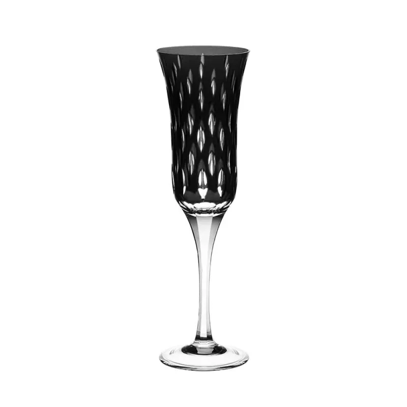 Taça de champagne em cristal Strauss Overlay 225.107.152 190ml preta - Strauss - Utilidades Domesticas