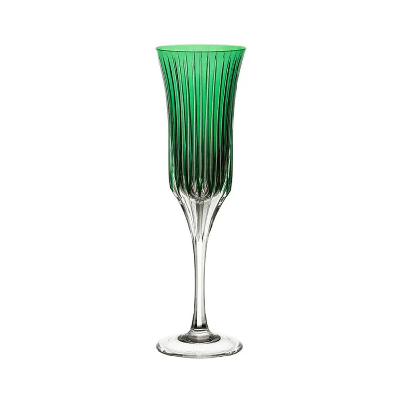Taça de champagne em cristal Strauss Overlay 225.107.150 190ml verde escuro - Strauss - Utilidades Domesticas