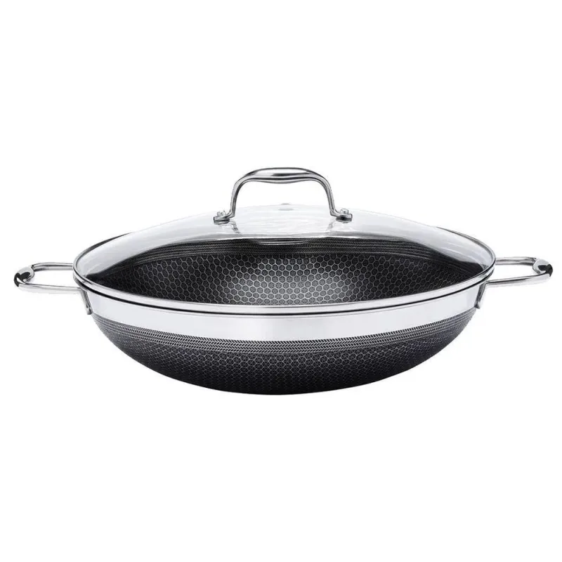 Panela Wok Cookingpro Hive 34 Cm 5 L Aço Inox Triplo - Oxford - Utilidades Domesticas