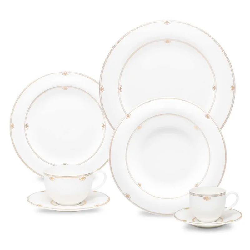 Aparelho de Jantar e Chá/Cafezinho 42Pcs Strauss Cortês Dinasty