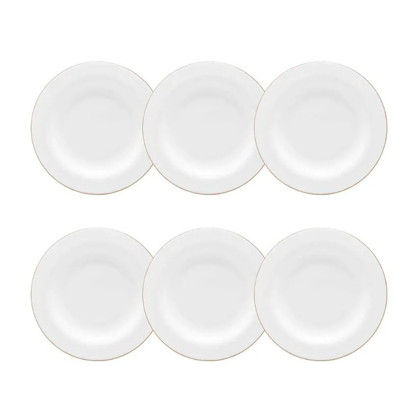 Jogo de 6 Pratos Pão 16,5 Cm Strauss Cortês Gold