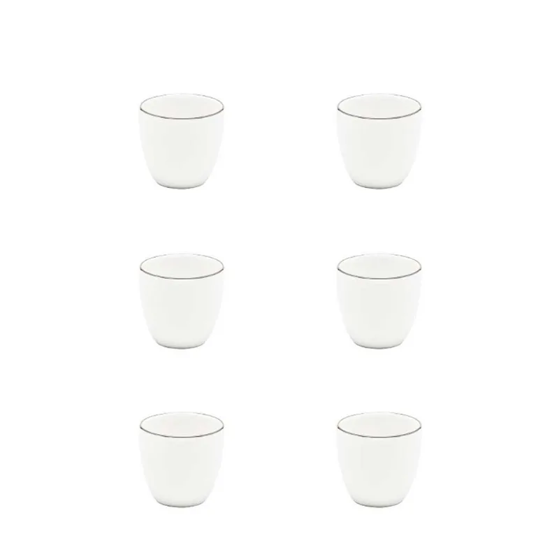 Jogo de 6 Porta Ovos 4,5 Cm Strauss Bistrô Silver