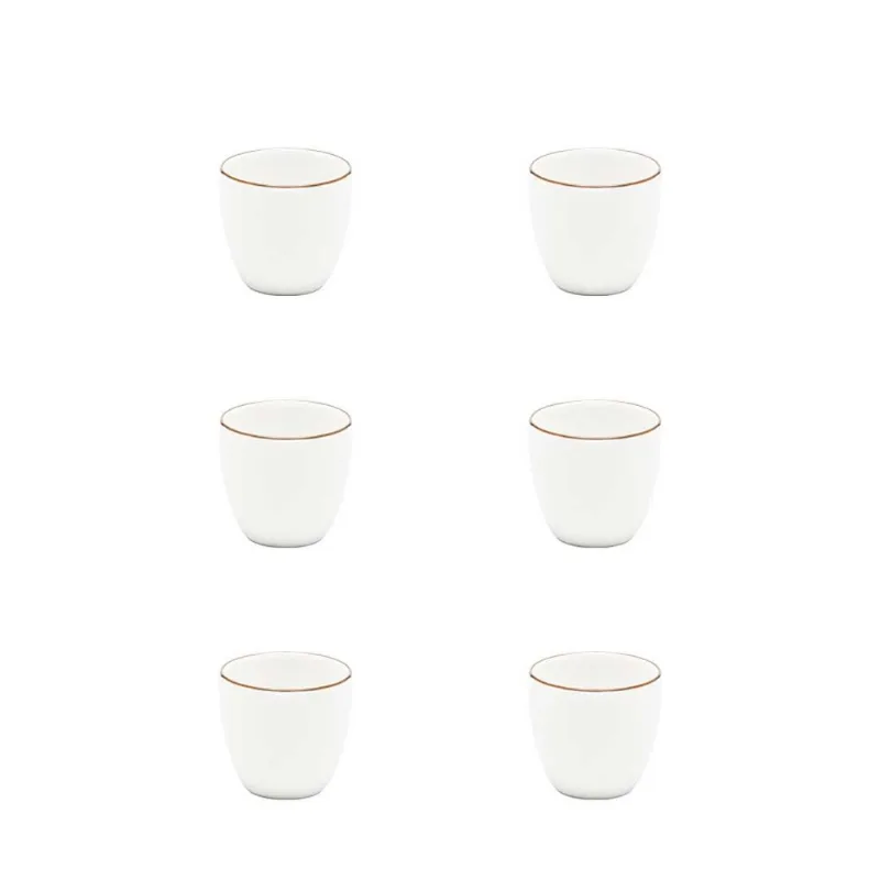 Jogo de 6 Porta Ovos 4,5 Cm Strauss Bistrô Gold