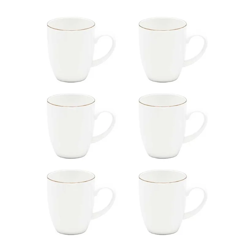 Jogo de 6 Canecas 350 Ml Strauss Bistrô Gold