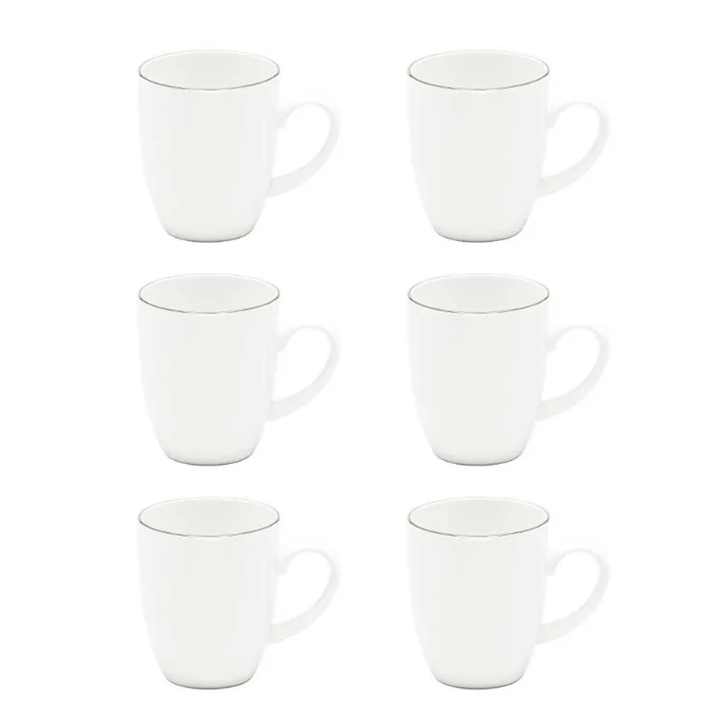 Jogo de 6 Canecas 350 Ml Strauss Bistrô Silver