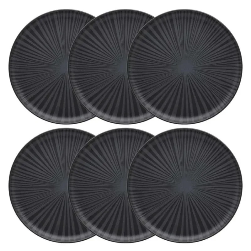 Conjunto de Pratos Rasos 06 Peças Flat Ônix Oxford - Oxford - Utilidades Domesticas