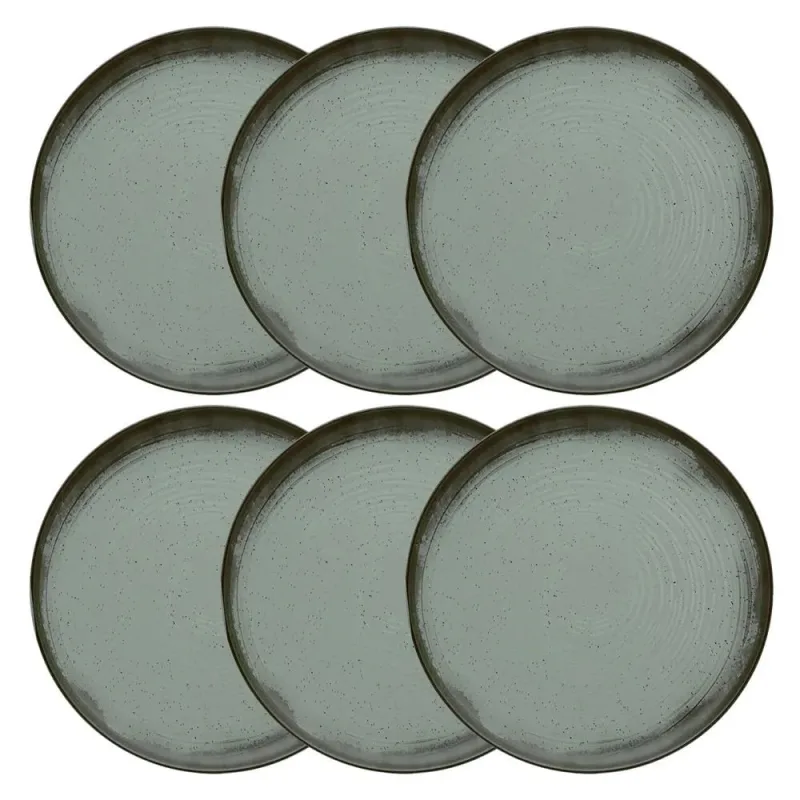 Conjunto de Pratos Rasos 06 Peças Flat Pacífico Oxford - Oxford - Utilidades Domesticas