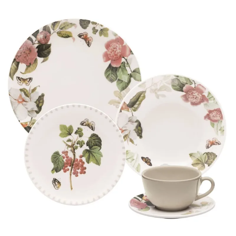 Jogo De Jantar e Chá Oxford 20 Peças Garden AW20-5960