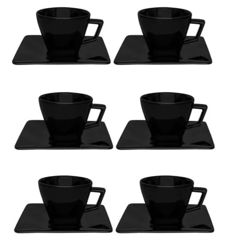 Xicara Cha C/pires Quartier Black - OXFORD - Bazar
