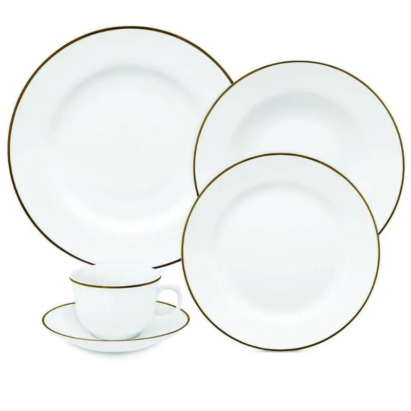 Jogo De Jantar Em Porcelana Flamingo Com 30 Peças Oxford Sofia