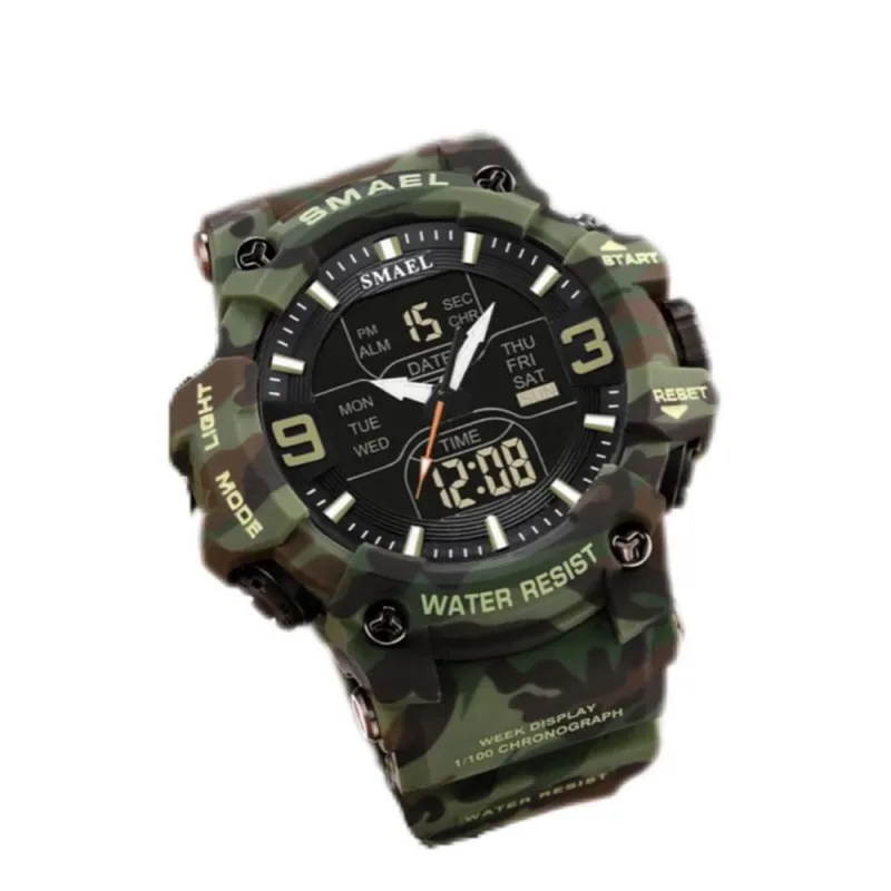 Relógio Masculino Smael 8049 Verde Camuflado - Smael