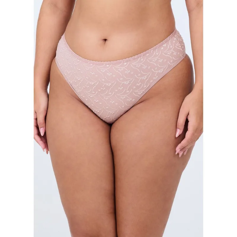 Calcinha Biquíni Em Microfibra Trabalhada Fio Lycra Structure CASTANHA M