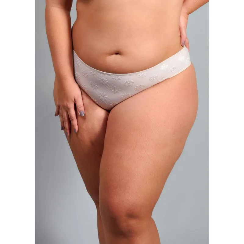 Calcinha Biquíni Em Microfibra Trabalhada Fio Lycra Summer Flower COLOMBE G