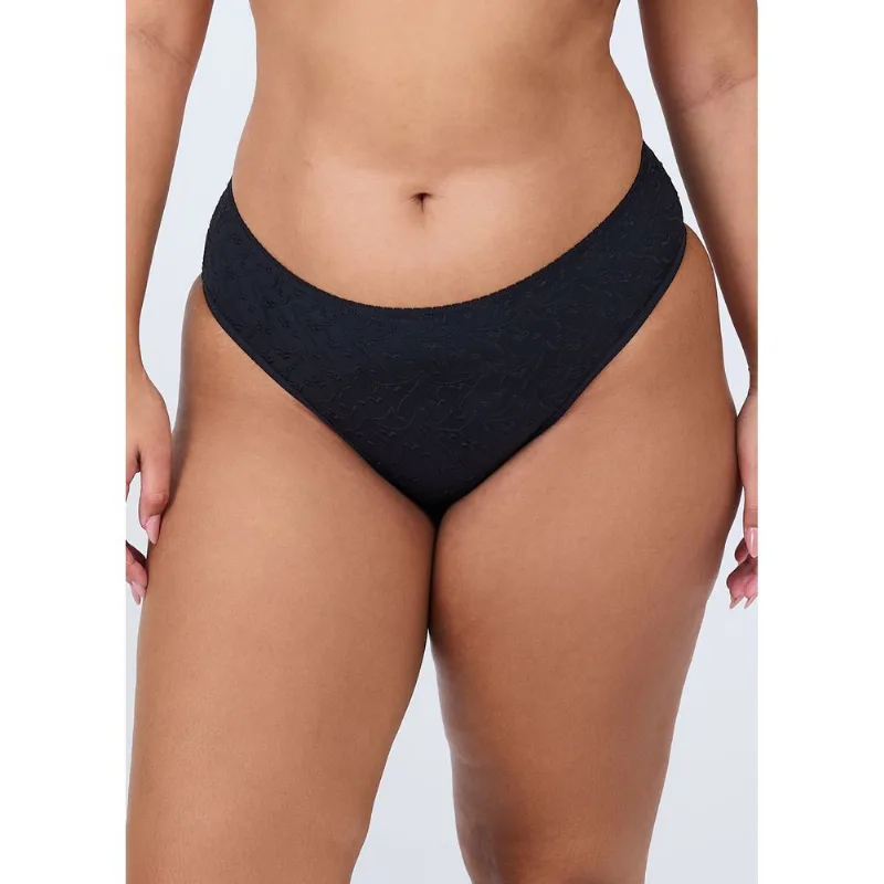 Calcinha Biquíni Em Microfibra Trabalhada Fio Lycra Structure PRETO EG
