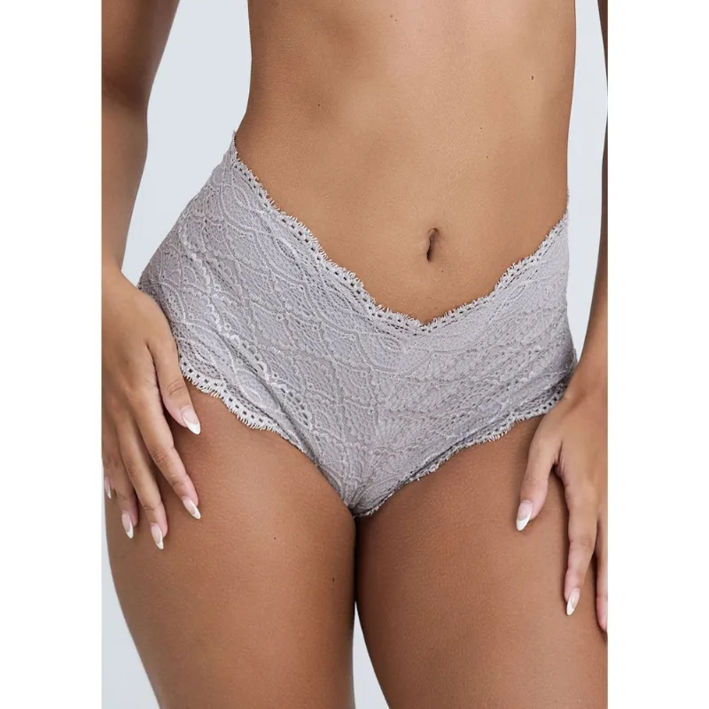 Calcinha Caleçon Renda forrada com Microfibra Anastasia POUSSIÈRE M