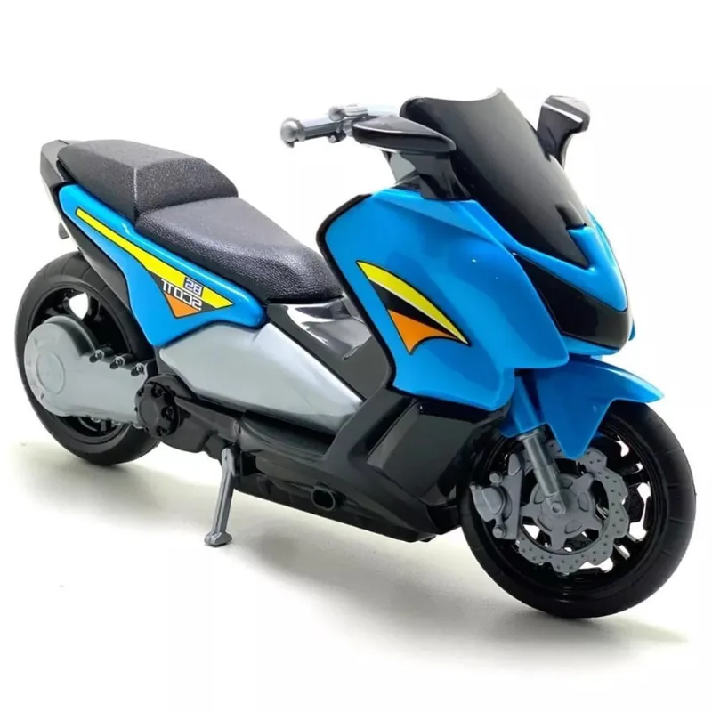 Moto Brinquedo Grande Tipo Honda Biz Realista Azul Presente