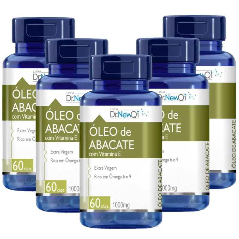 Óleo De Abacate Vitamina E 1000mg 60 Cáps Dr New Qi Kit X5 - Não Informado - Mercearia