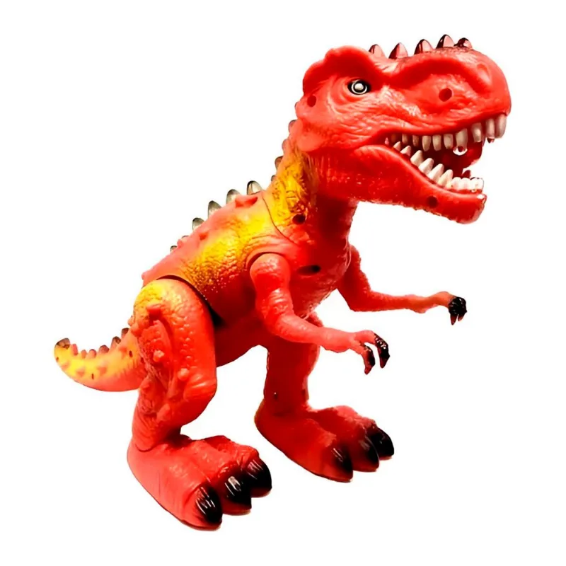 Tiranossauro Rex Elétrico Luz Led Som Vermelho Articulável