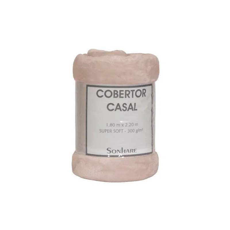 Cobertor Super Soft Rolinho 300g/m² Casal 1,80x2,20m Fendi Sonhare Sultan