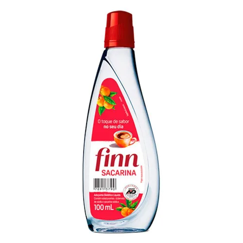 Adoçante De Sacarina Líquido Cristal Finn 100ml - FINN - Mercearia