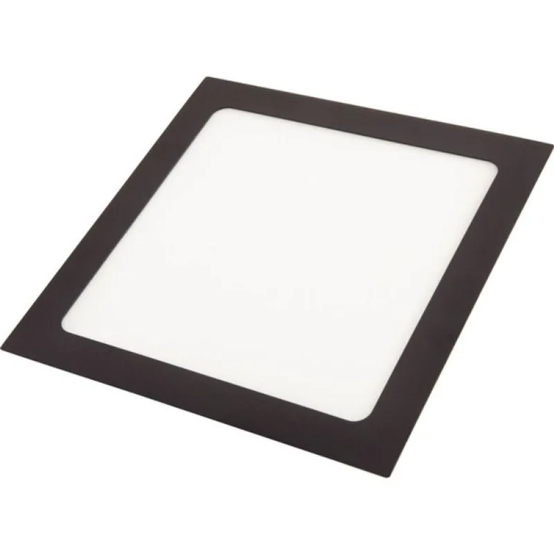 Plafon LED Tramontina Quadrado Embutir Preto 24K 6500K Luz Branca Tramontina