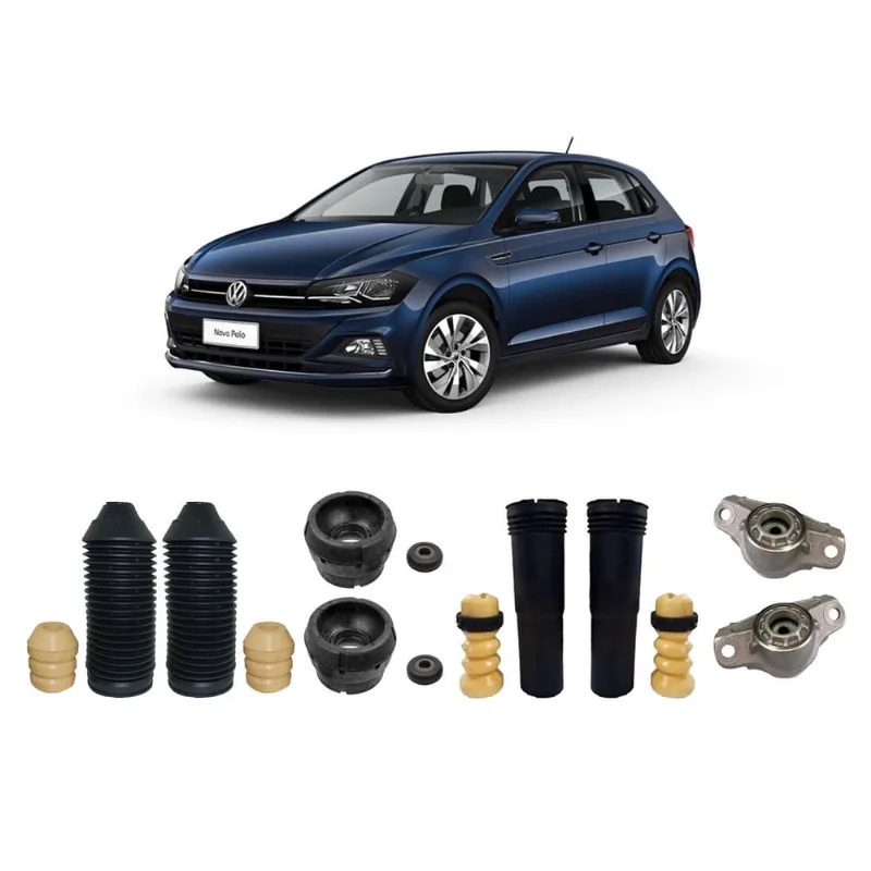 4 Kits Suspensão Dianteira Traseira Novo Polo 2017 a 2020