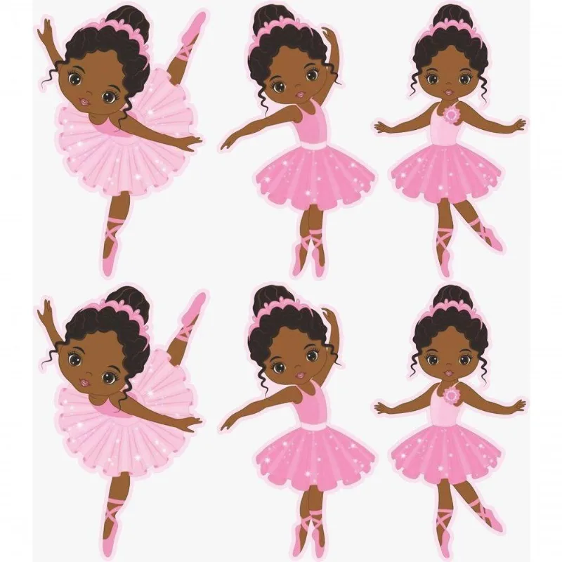 Kit Display De Mesa 6 Peças Para Festa Bailarina Mdf